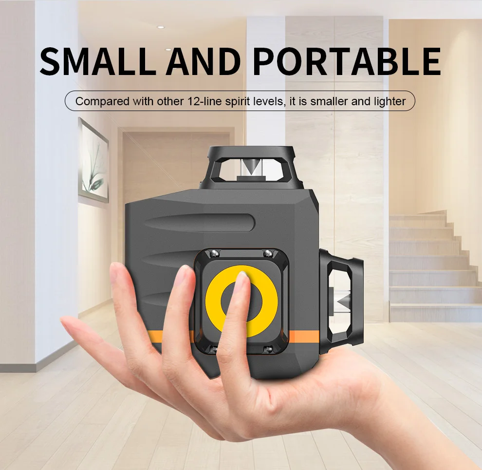 3d Laser Level 360 Degree Machine Tool Lazer Leveler 12 lines Tile Laser Leveling System Tool
