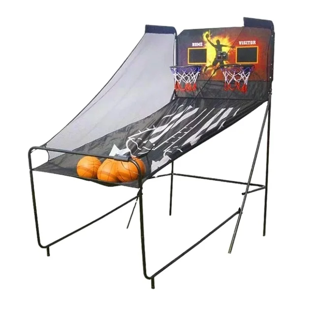 2-player Indoor Basketball Arcade Game Foldable Arcade Basketball Game Machine Electronic Street Basketball Arcade Game Machine