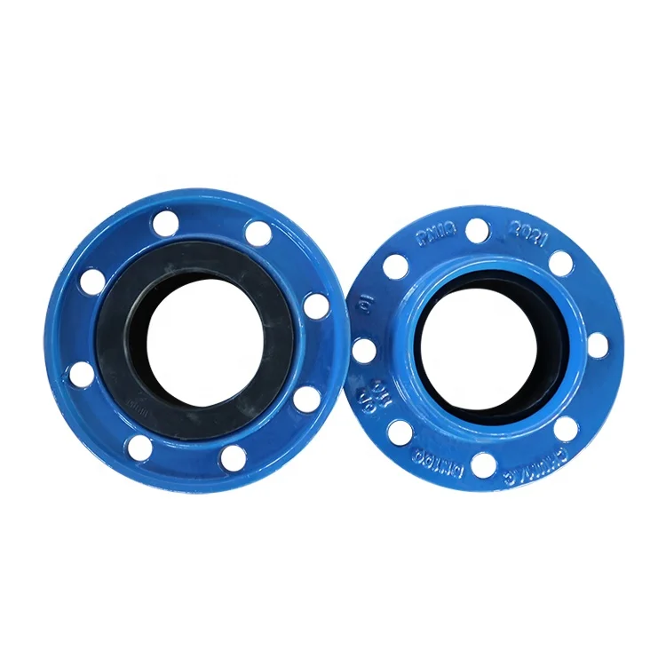 DI Round Pipe Fittings Ductile Iron Quick Flange Adaptor for HDPE PVC Pipe