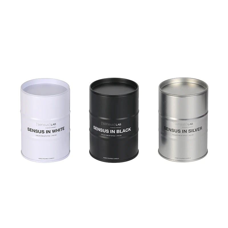 Hot Selling Sunflower Oil Tin Food Grade Tin Oil Cans Cylinder 500ml Edible Oil Tin with Lids