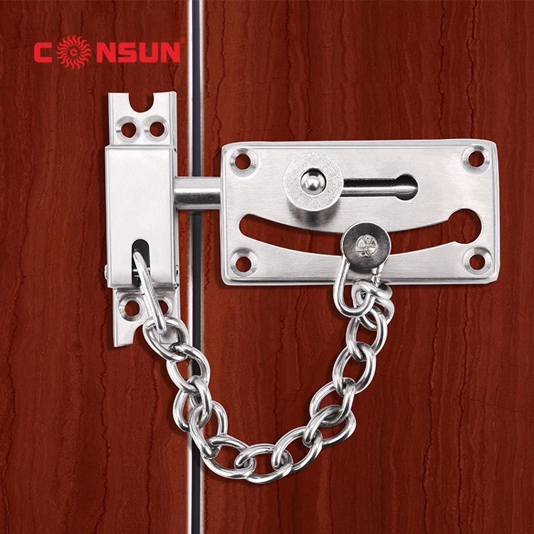 Manufacturer Stainless Steel Hotel Door Chain Lock Door Bolt Door Security Lock