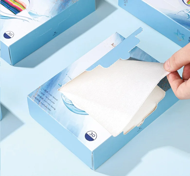 OEM Logo Private Labels Factory Color sheet Catcher for Laundry Maintains Clothes Original Colors Laundry Detergent Sheet