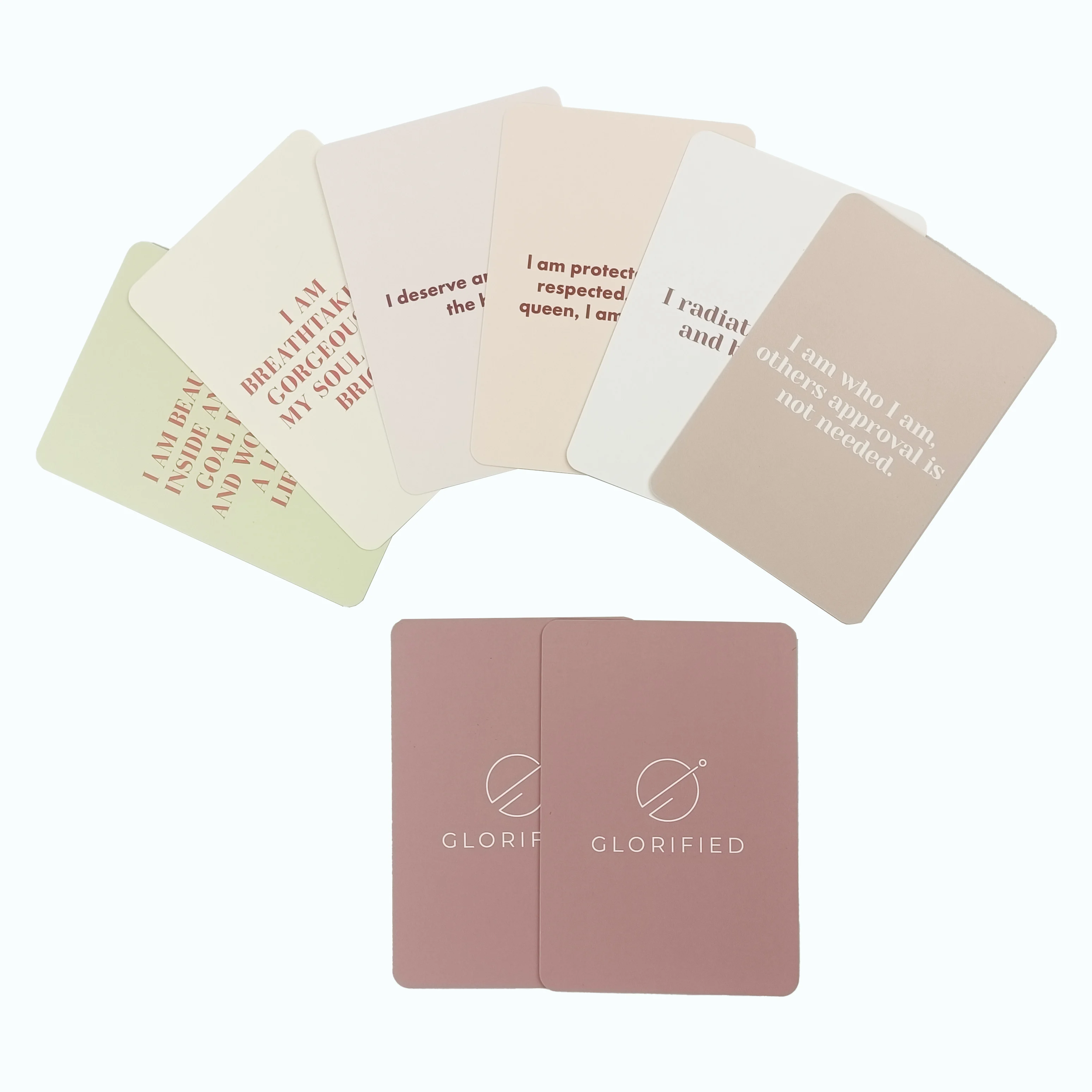 Custom Printing Inspirational Affirmation Cards Children Game Use Includes Logo and Paper Box