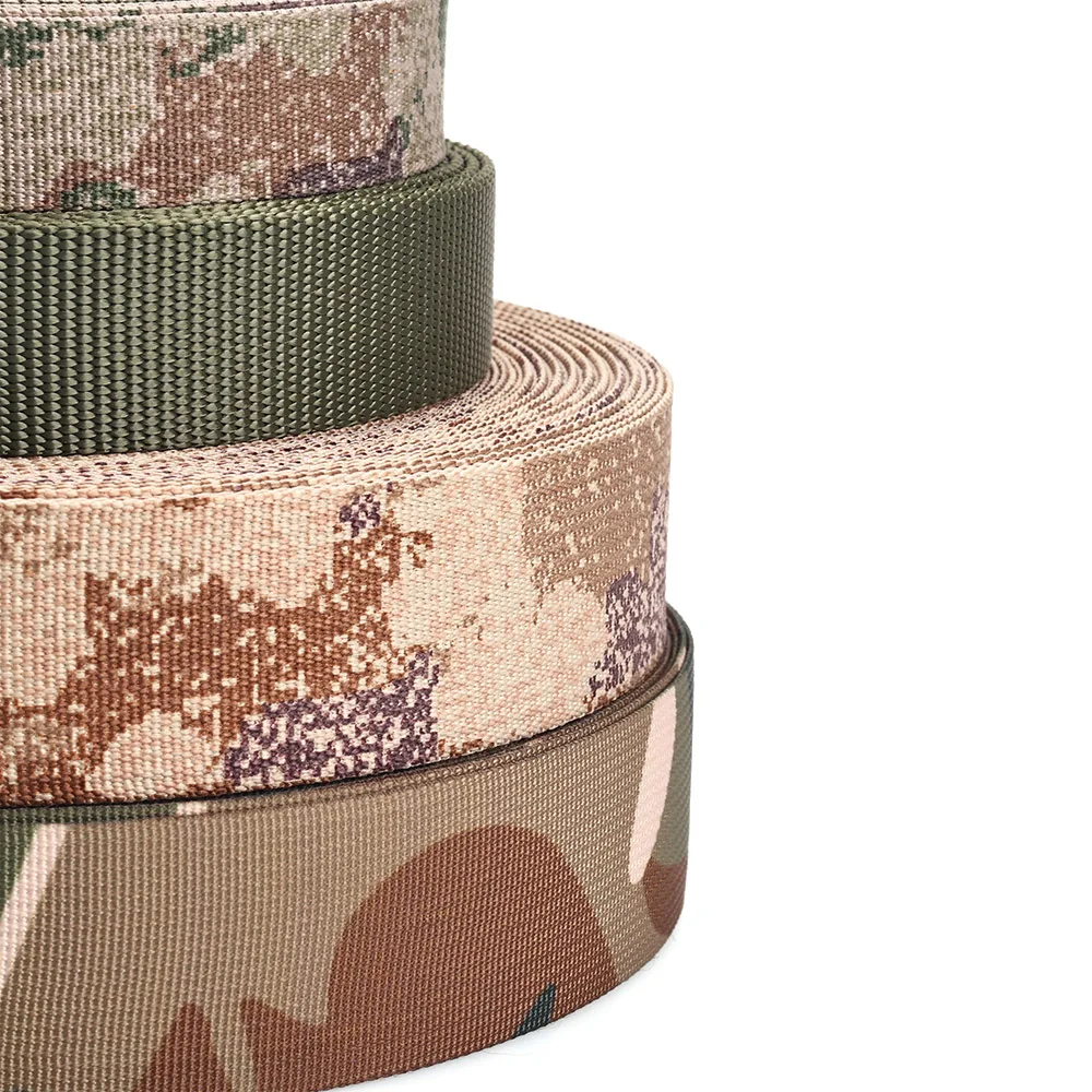 Hot Selling Quality Camo Webbing Belts Strap Ribbon With OEM Wholesale