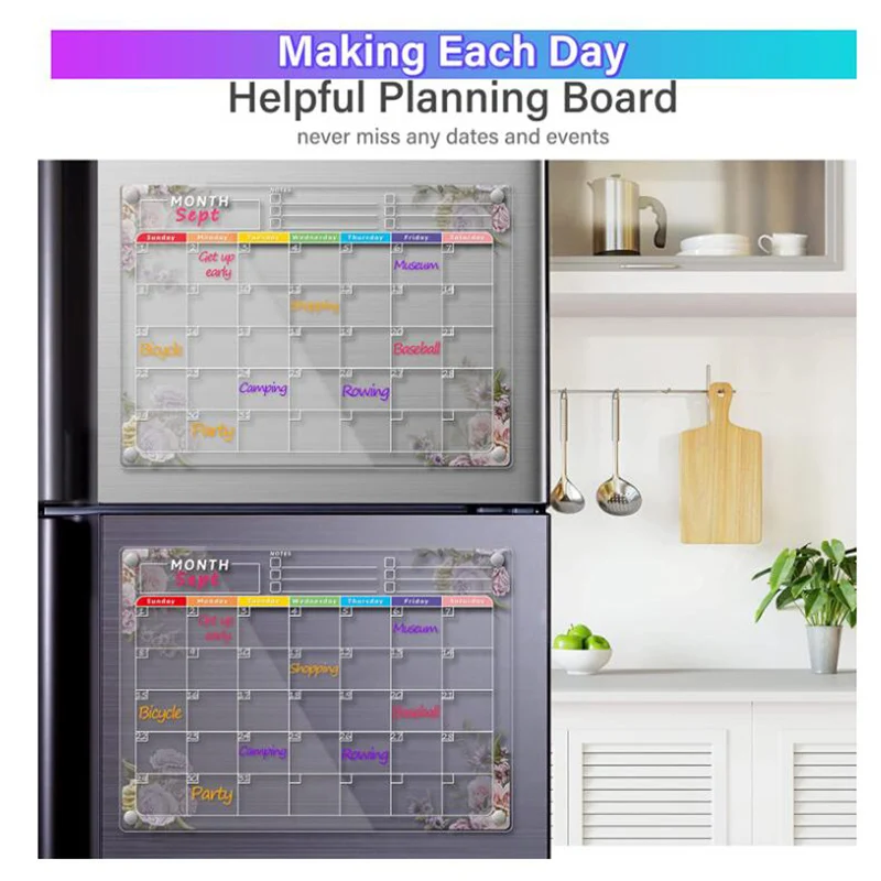 Eco-friendly factory customize clear  acrylic sign  Board Dry Erase Board Magnetic on the wall