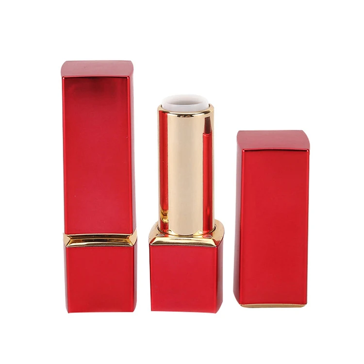 
China hot-selling square empty lipstick tube packaging magnetic matte red lipstick container 