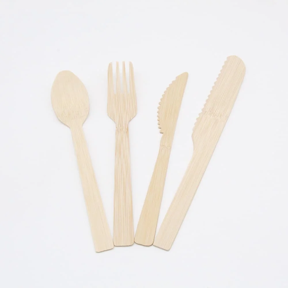 Портативный экологически чистый набор столовых приборов дорожная бамбуковая посуда устойчивый биоразлагаемый для кухни