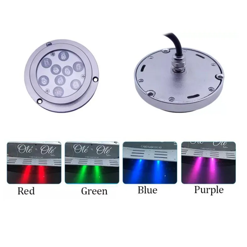 12V Waterproof IP68 316 Stainless Steel Underwater Light Submarine Boat LED Marine Lamp for Yacht
