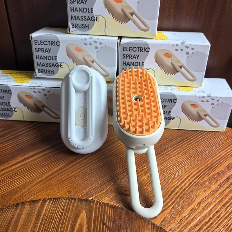 OEM Steamy cepillo para mascotas Steam Pet Hair Brush for Dogs Cats Pet Steam Brush for Removing Tangled and Loose Hairem