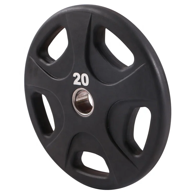 NEW PU Gym Five Holes Fitness Weight Plate