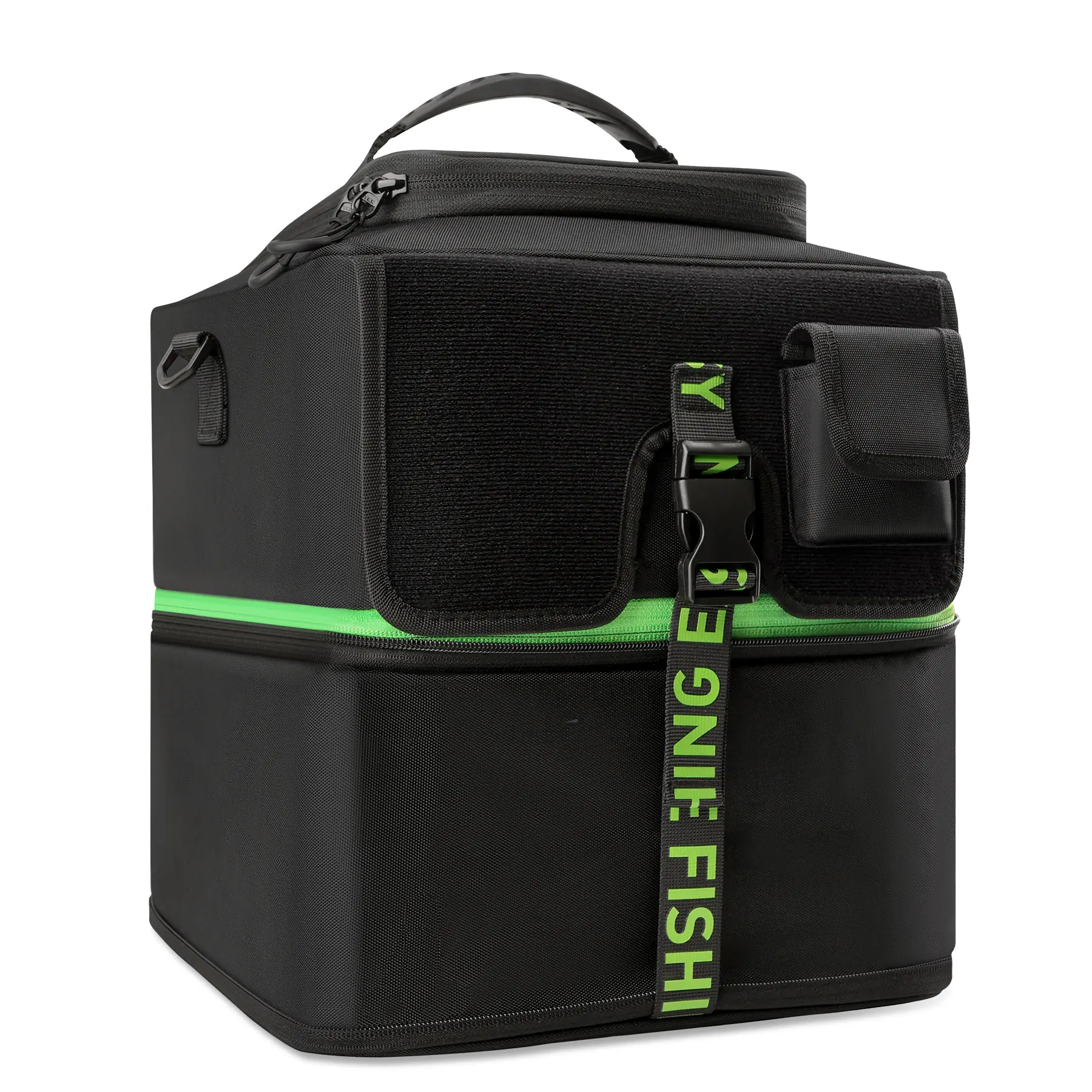 Lightweight Outdoor Double-layer DlY Cover Backpack Tackle Water-Resistant Fishing Shoulder Reel Gear Storage Bag