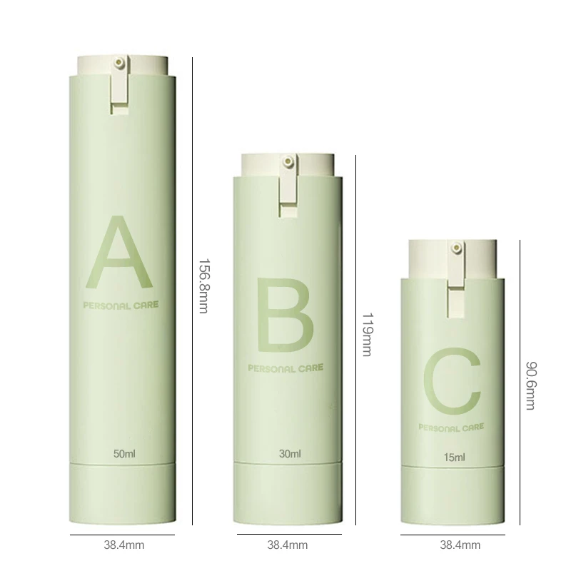 Luxury Customized Printing Rotation Replaceable 15ML 30ml 50 Ml Bottle With Pump Serum Airless PP Jar Vacuum Bottle Packaging