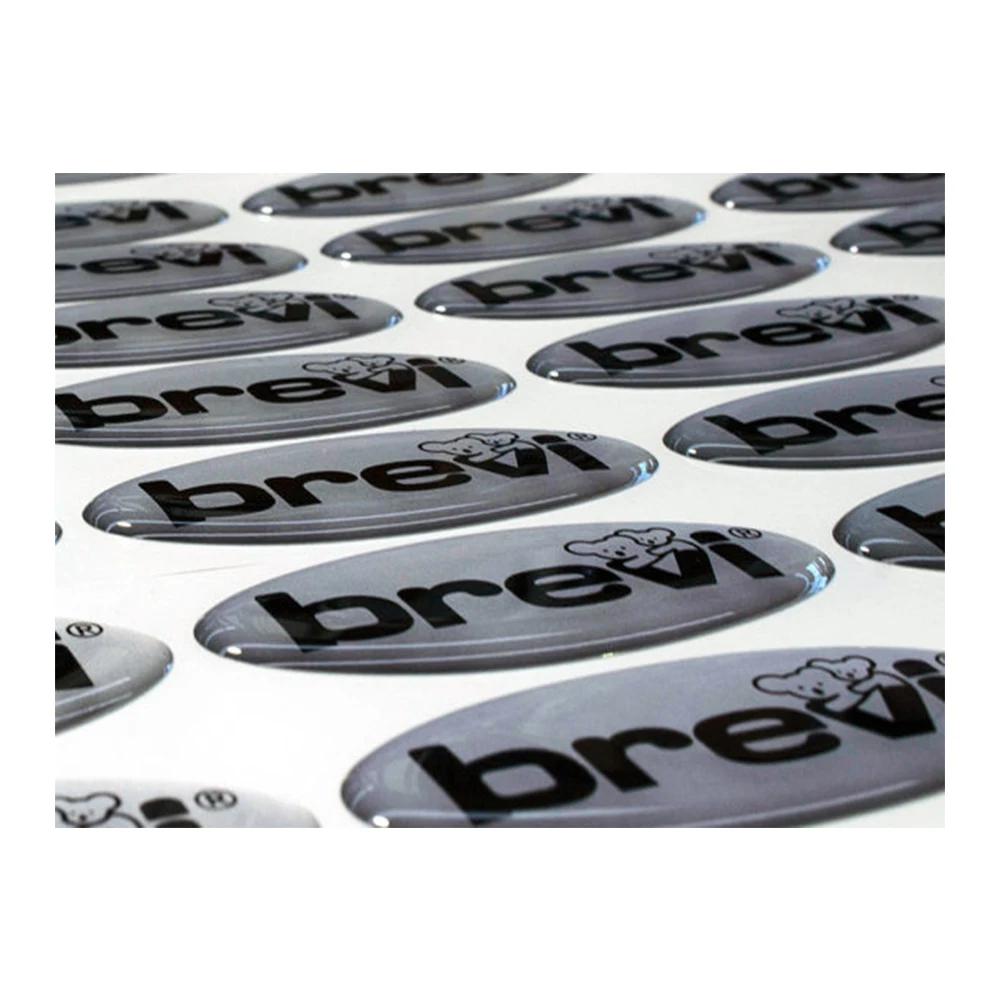 Custom Plastic Printing Custom 3d  Gel Clear Epoxy Resin Sticker Dome Epoxy Sticker Label Machine