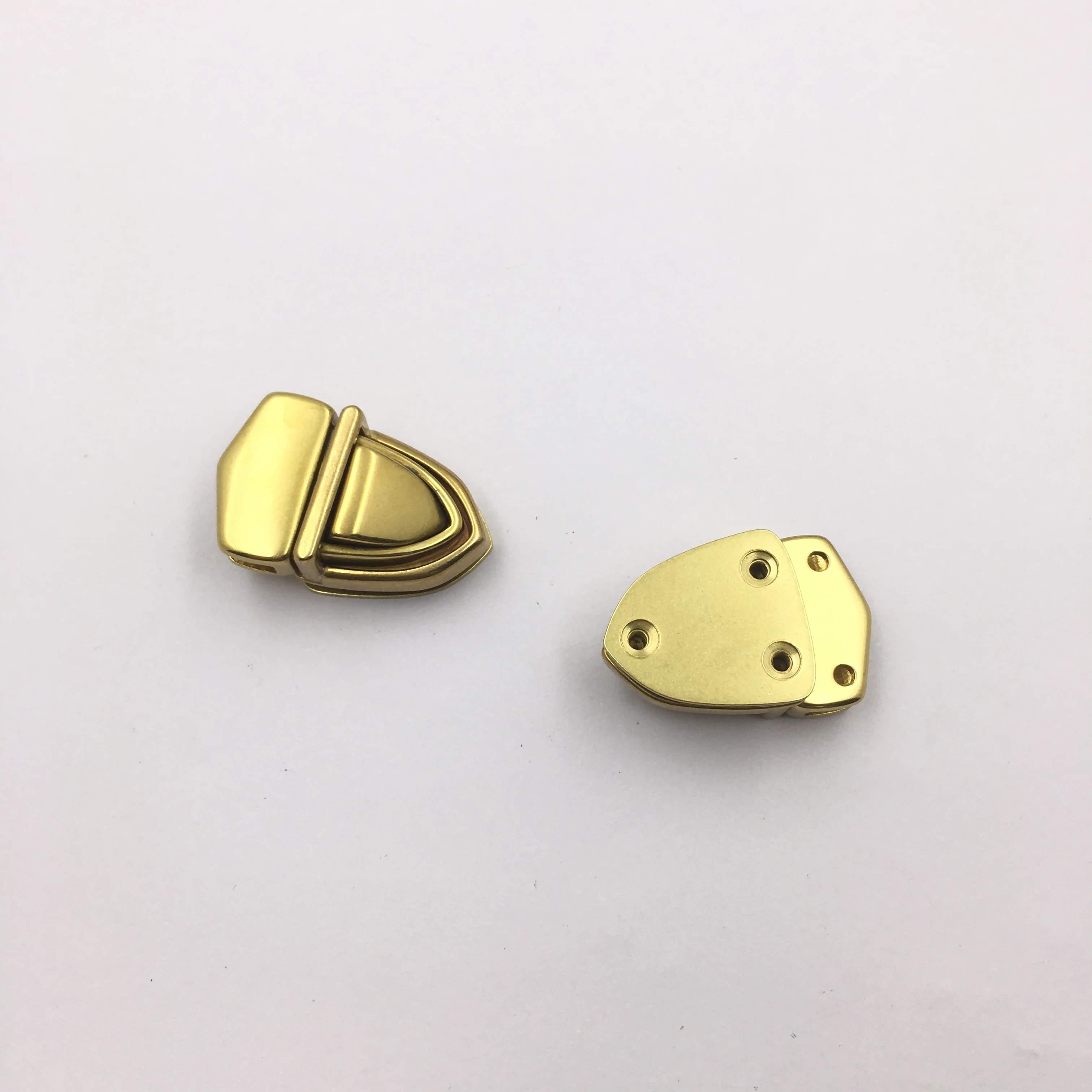 Leather Craft Bags Solid Brass Push Bag Metal Turn Lock Hardware Closure Catch Clasp Buckle Fasteners