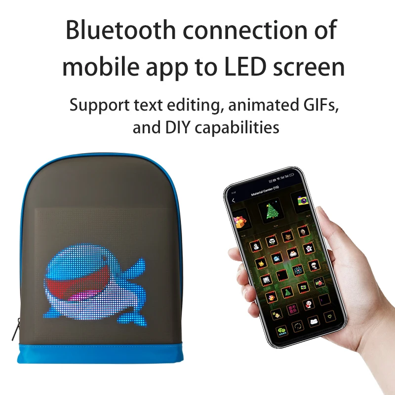 High Quality Water Resistant LED Backpack for Smartphone Connection Low Price Perfect for Cycling