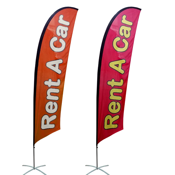 Outdoor printing custom beach flag feathered flag feather banner
