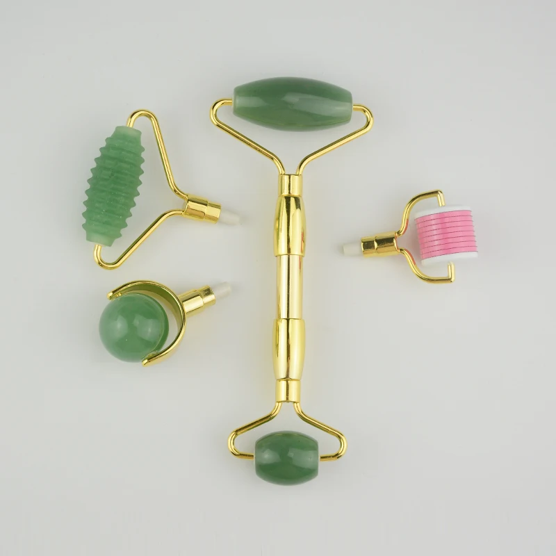 Beauty product Jade Face Crystal Rose Quartz Jade Facial Roller Massager