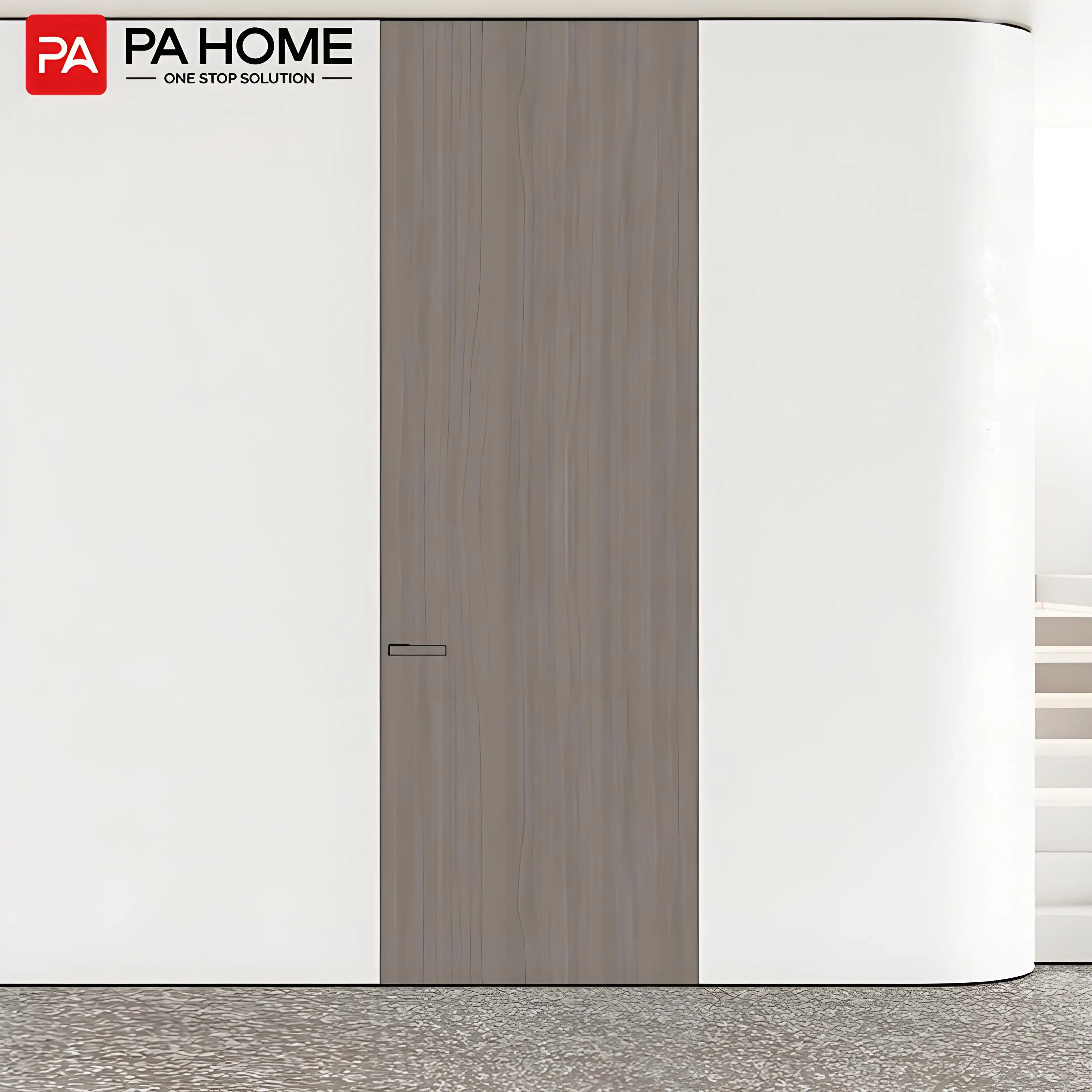 PA Foshan Factory Wholesale Mdf Design Interior Wood Door For Villa