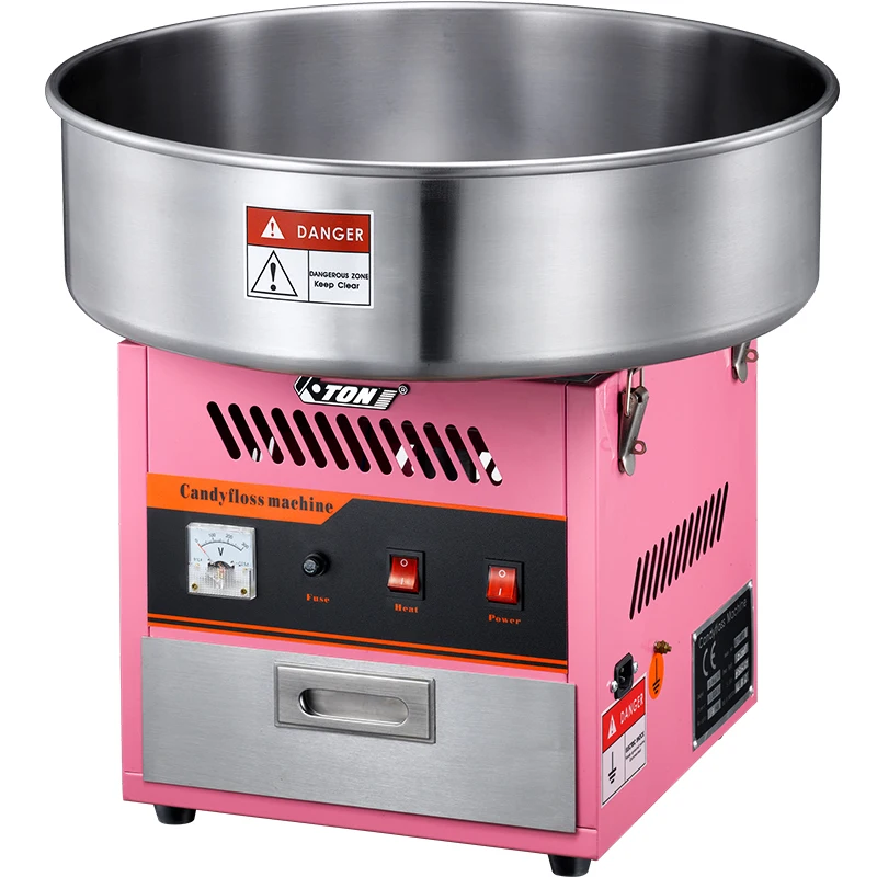 Commercial cotton candy floss machine  Electric Snack Candy maker machine with Stainless Steel Bowl and Drawer for Party