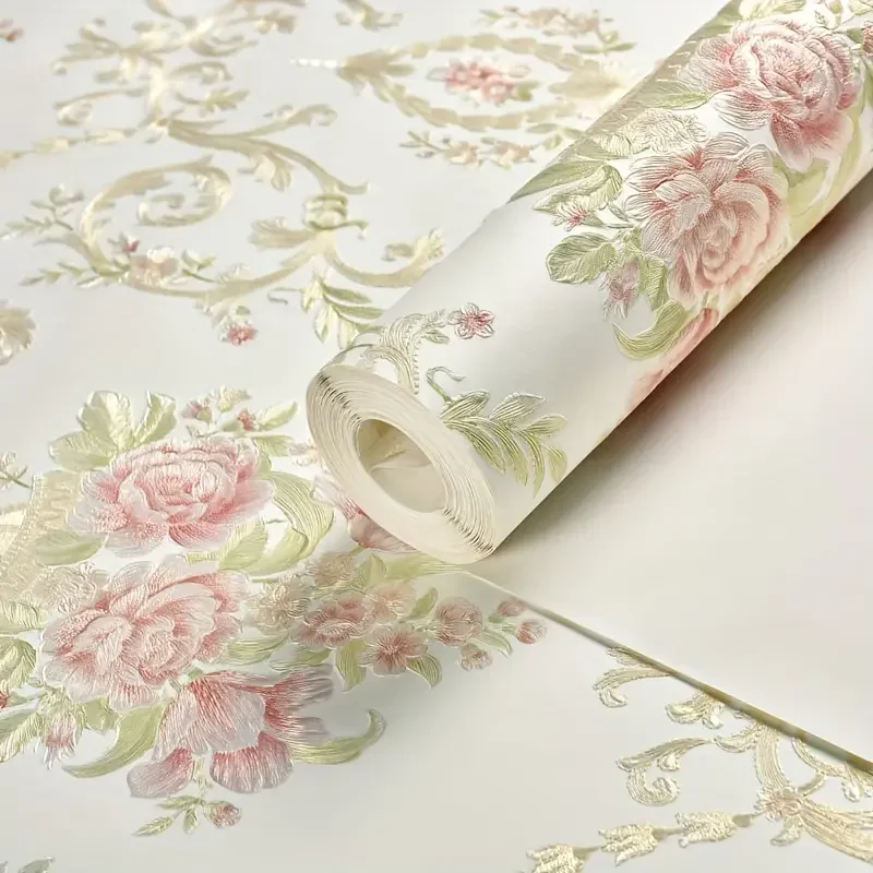 Wholesale 3D Flower Wallpaper Self-Adhesive Household Adhesive Wallpaper Bedroom Wall Decoration
