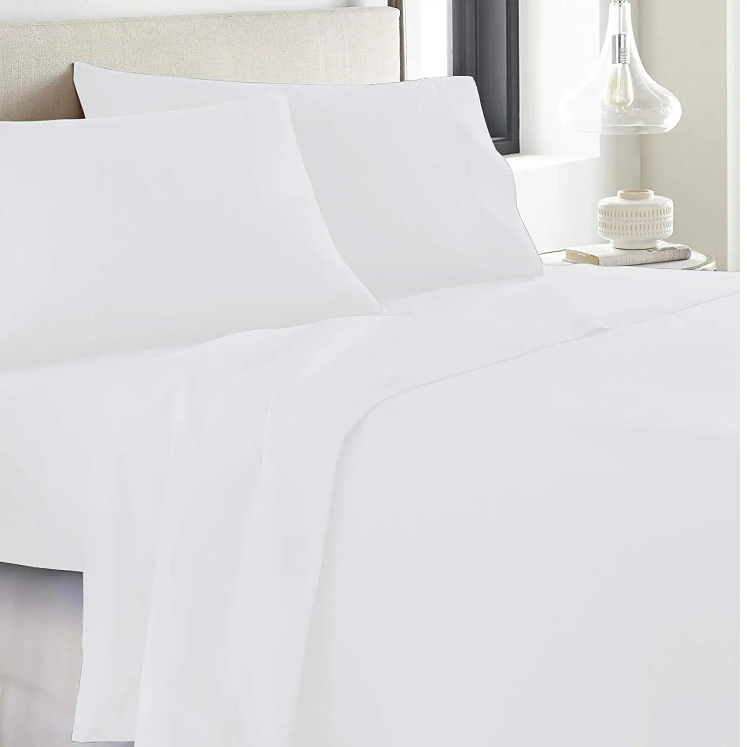 Star Hotel Bedding Set 100% Luxury Flat Sheets Linen Cotton With Blue Embroidery China Wholesale 4pcs King Size Combed Bed Line