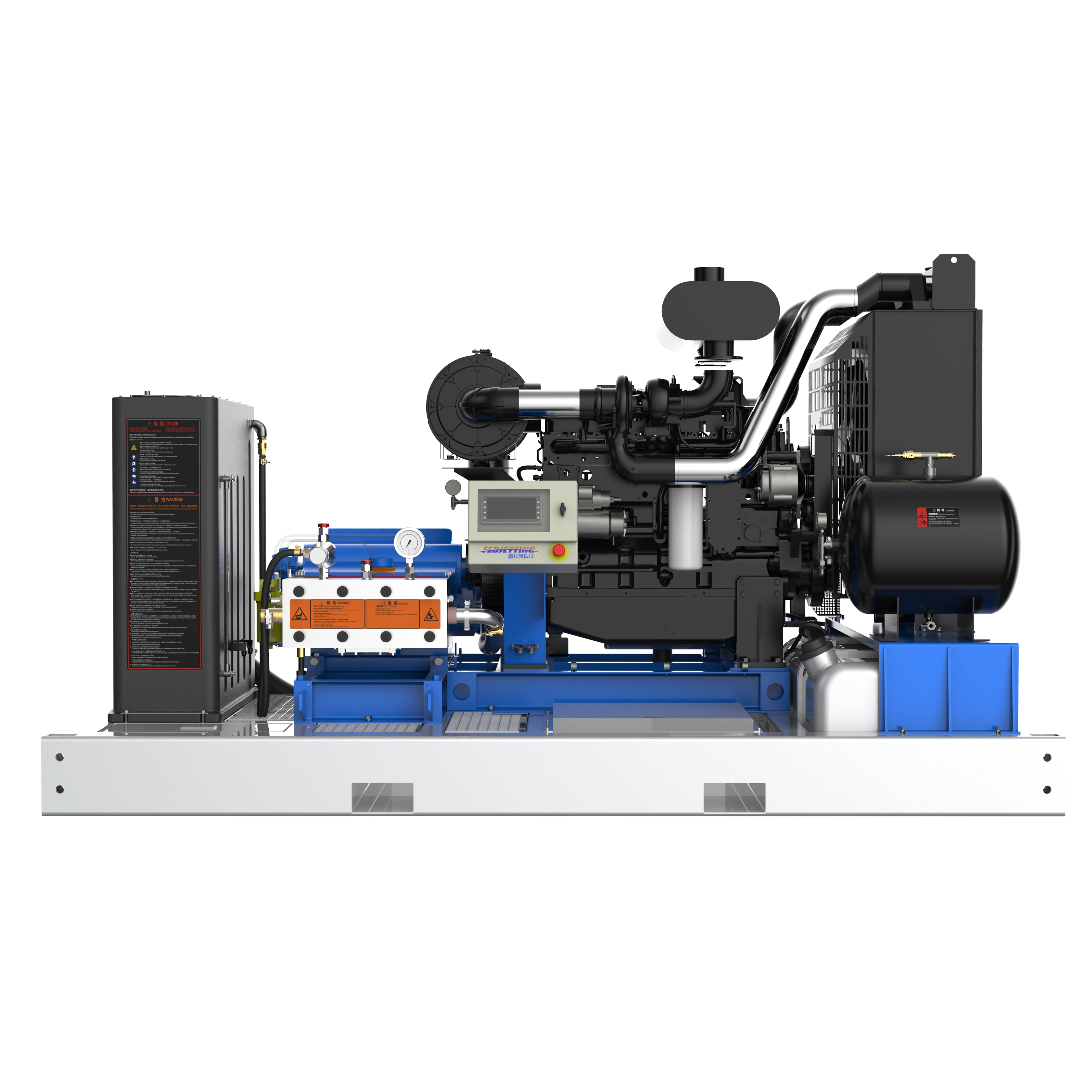 2800 бар 45LPM 40000PSI дизельная машина для очистки водопровода высокого давления 264 кВт промышленного трубопровода