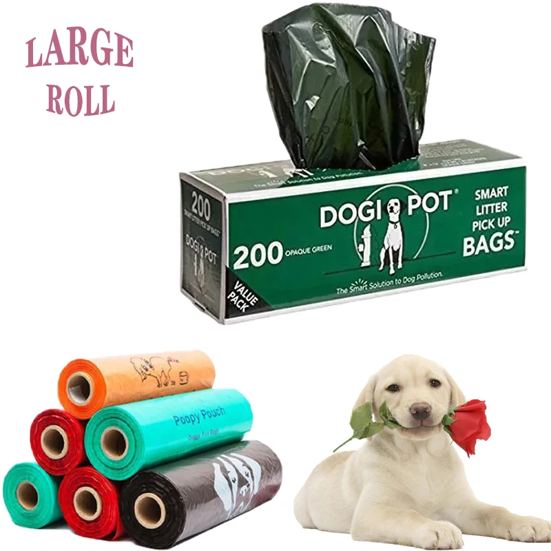 Оптовая продажа, этикетка с пользовательским логотипом, биоразлагаемые экологически чистые пакеты для больших собак, биоразлагаемые ароматизированные пакеты для больших собак