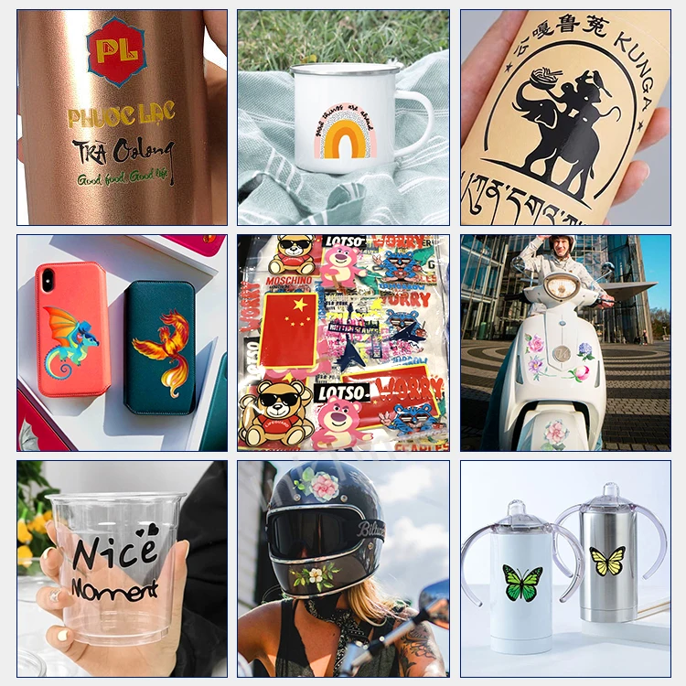 High quality custom uv dtf transfers for cups wrap uv dtf cup decals transfers christmas uv dtf cup wrap transfers