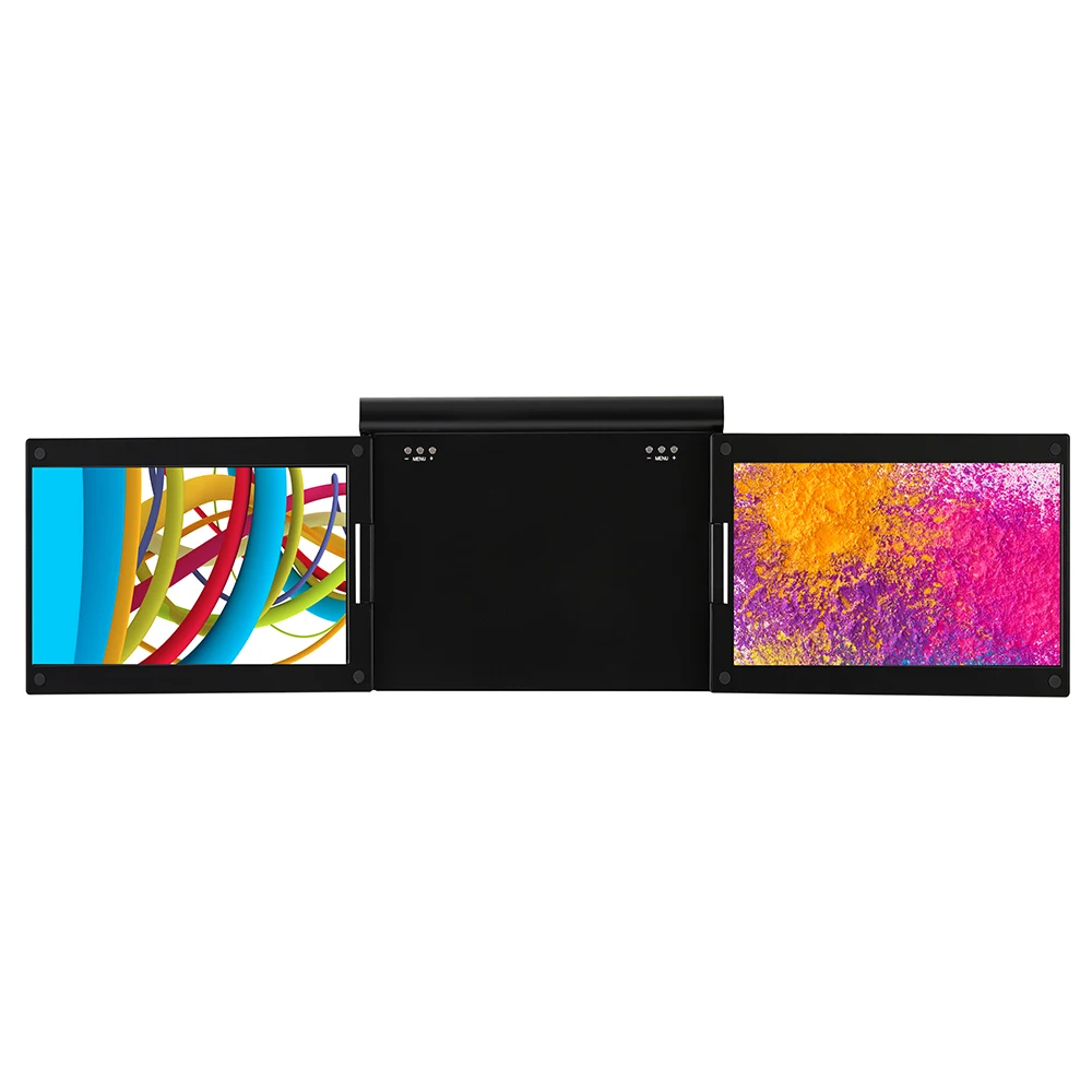 One Cable Connect Portable Triple Monitor for Laptop Notebook Full HD LCD Screen 1080P IPS Monitor Extender Laptop 13.3 inch