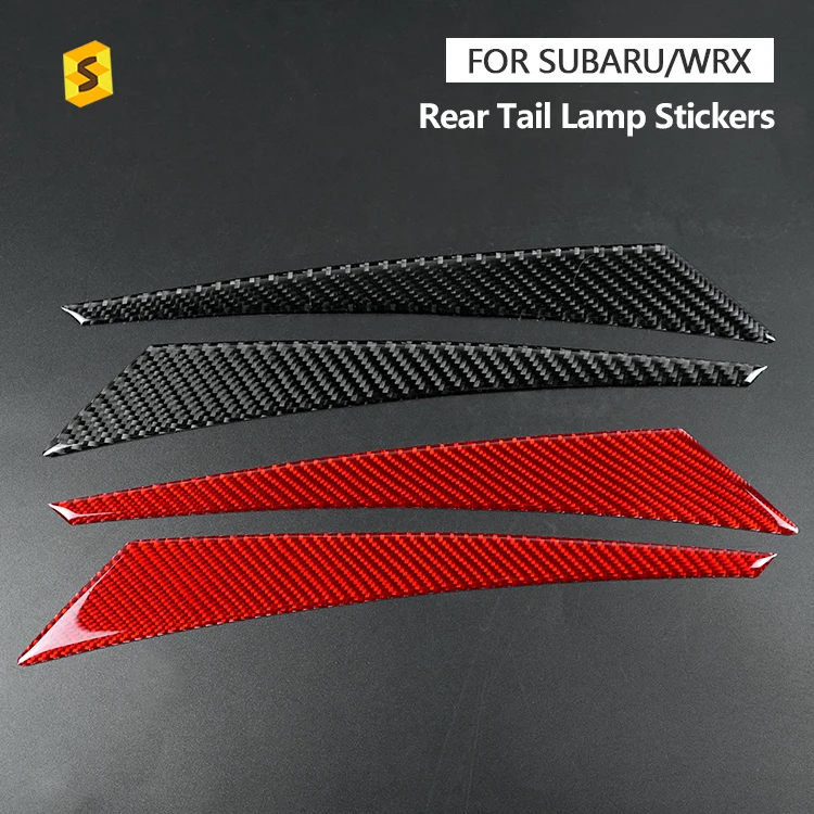 Shasha Carbon Fiber Car Exterior Accessories Carbon Fiber 2pcs Car Headlight Eyelid Eyebrow Cover For Subaru WRX 2022