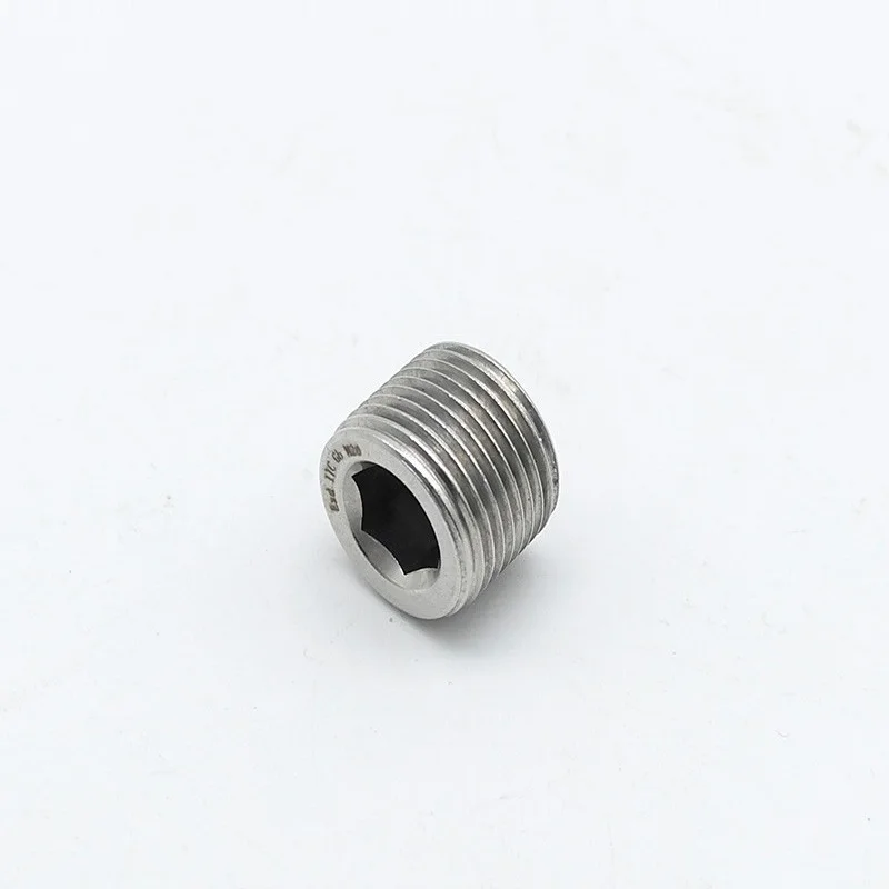Competitive Price 304 Stainless Steel High Precision Fittings Plug Thread Hexagon Socket Plug