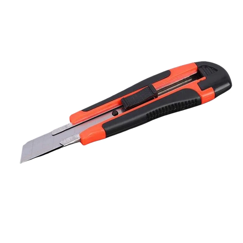 Retractable button/Auto retractable 170*42 ABS Plastic Handle SK5 promotion gift art knives with snap off 18mm SK5 lock blade