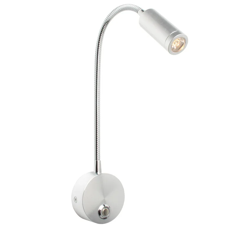 New Hot Selling LED Wall Lamp Bedside Reading Lamp 1w 3w Touch Dimmable Gooseneck Light