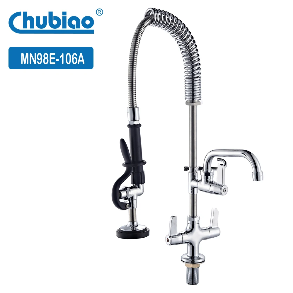 New Style Pull Out Kitchen Faucet Deck Mount Commercial Catering Pre Rinse Faucet Pre Rinse