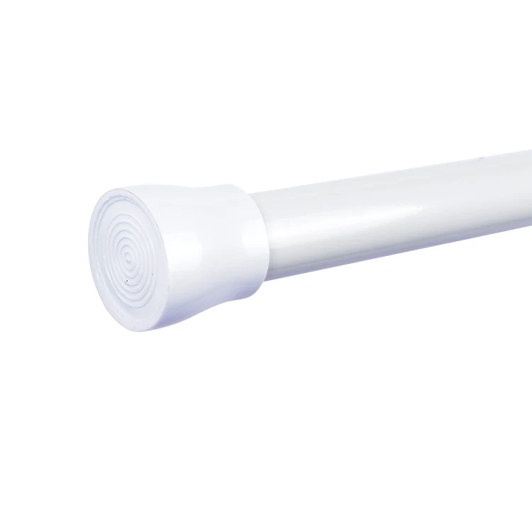 Wholesale 22mm White Polished Extendable Bathroom Tension Adjustable Shower Rod