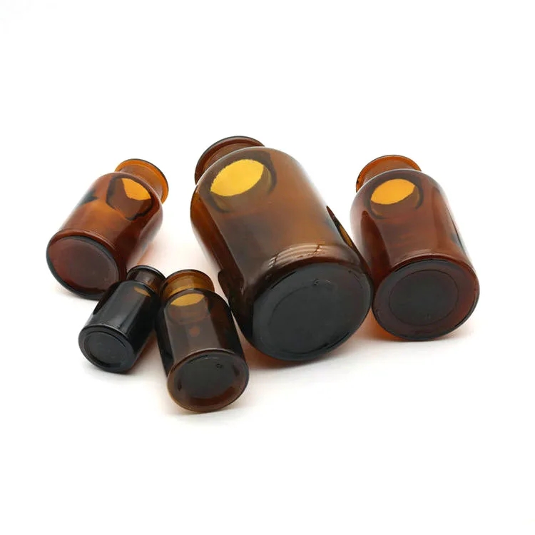 Scientific Liquid Reagent bottles 125ml 250ml Amber Glass