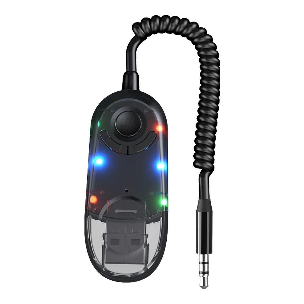 BT5.3 Receiver Aux Adapter for Car Transmitter Music Call Dongle Handfree Car Wireless Receiver Universal BT Car Fm Transmitter