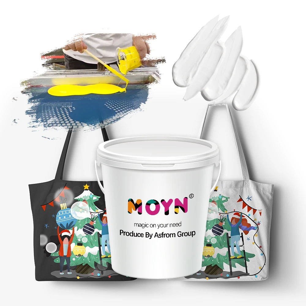 Water Based Ink For Screen Printing Inks Used In T-Shirt Knit Bag Shoes Uppers And Webbing With Vivid Color And High Fastness