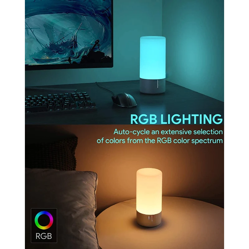 Factory Wholesale Bedroom Led Rechargeable Smart Touch Sensor Colorful Night Light