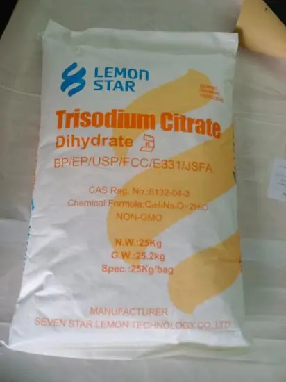 Bulk sale Trisodium citrate dihydrate food grade Sodium citrate