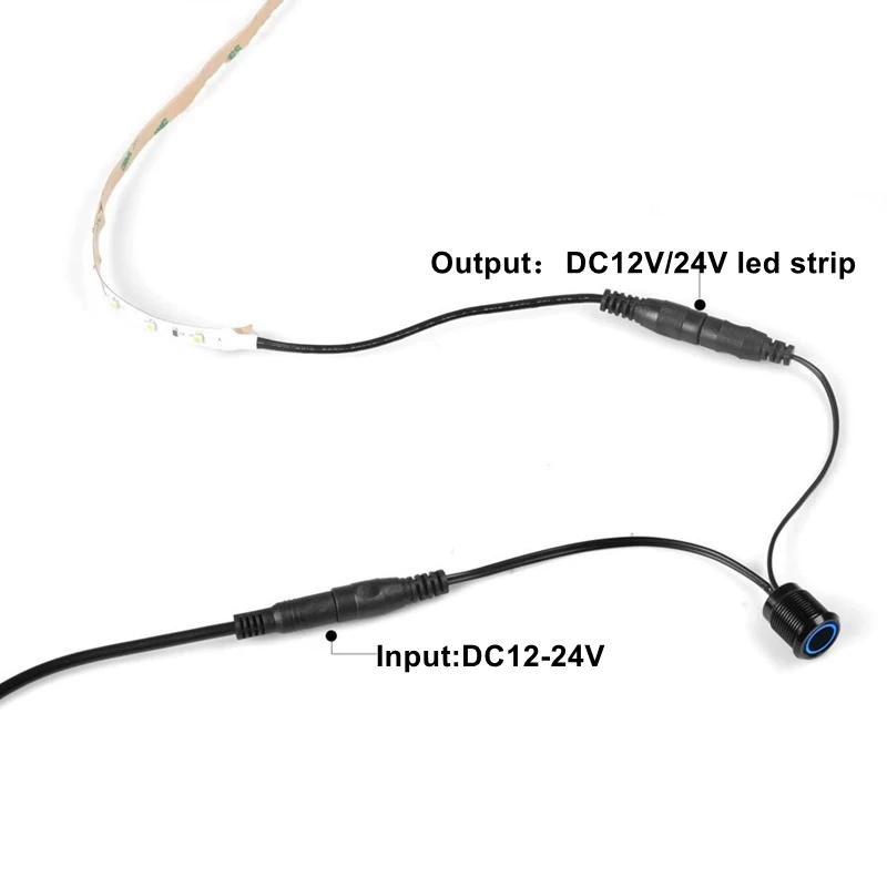 DC12V 24V 6A Metal Touch Dimmer Switch LED Cabinet Wardrobe Sensor Touching Switch for LED Strip