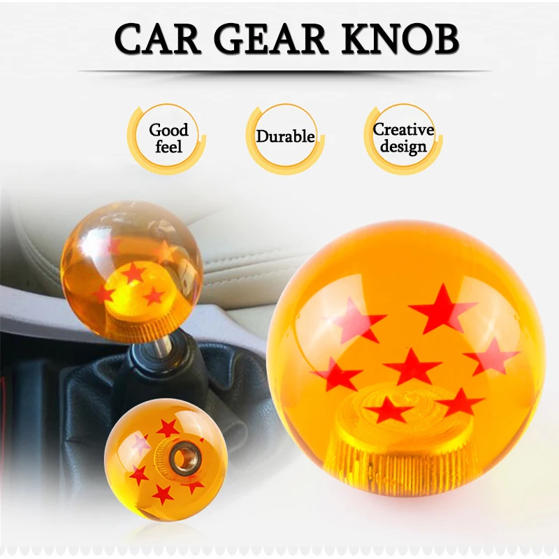 Colored modified Dragon Ball gear shift head, 1-7 star gear shift head, creative automotive interior accessories.