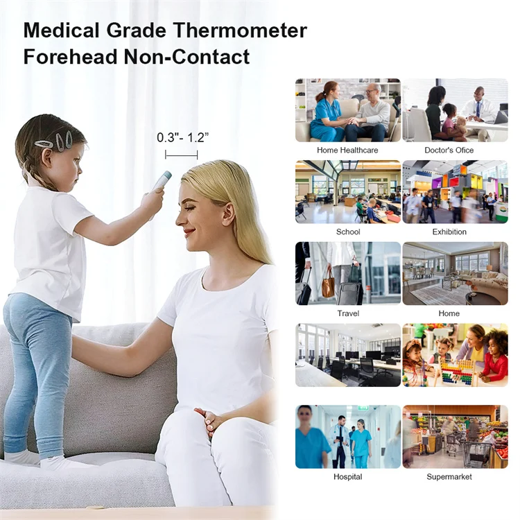 OEM medical Baby Kids hospital home Fever Alarm Portable contactless ir infrared Gun Bluetooths Thermometer Forehead Termometros