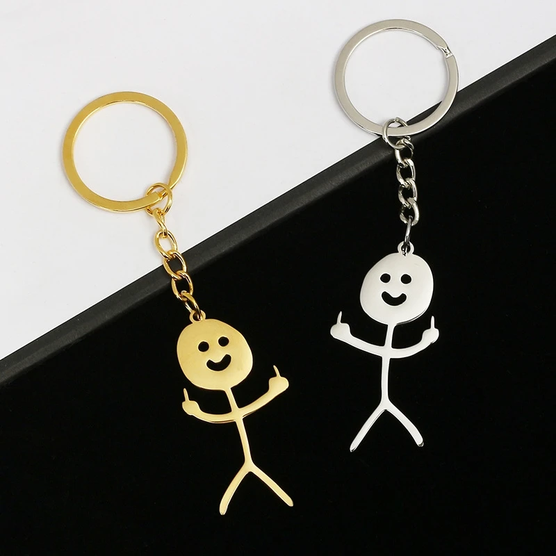 Cute Trend Key rings Titanium Steel School Bag Car Key Pendant Couple New Trinket Gift Key rings