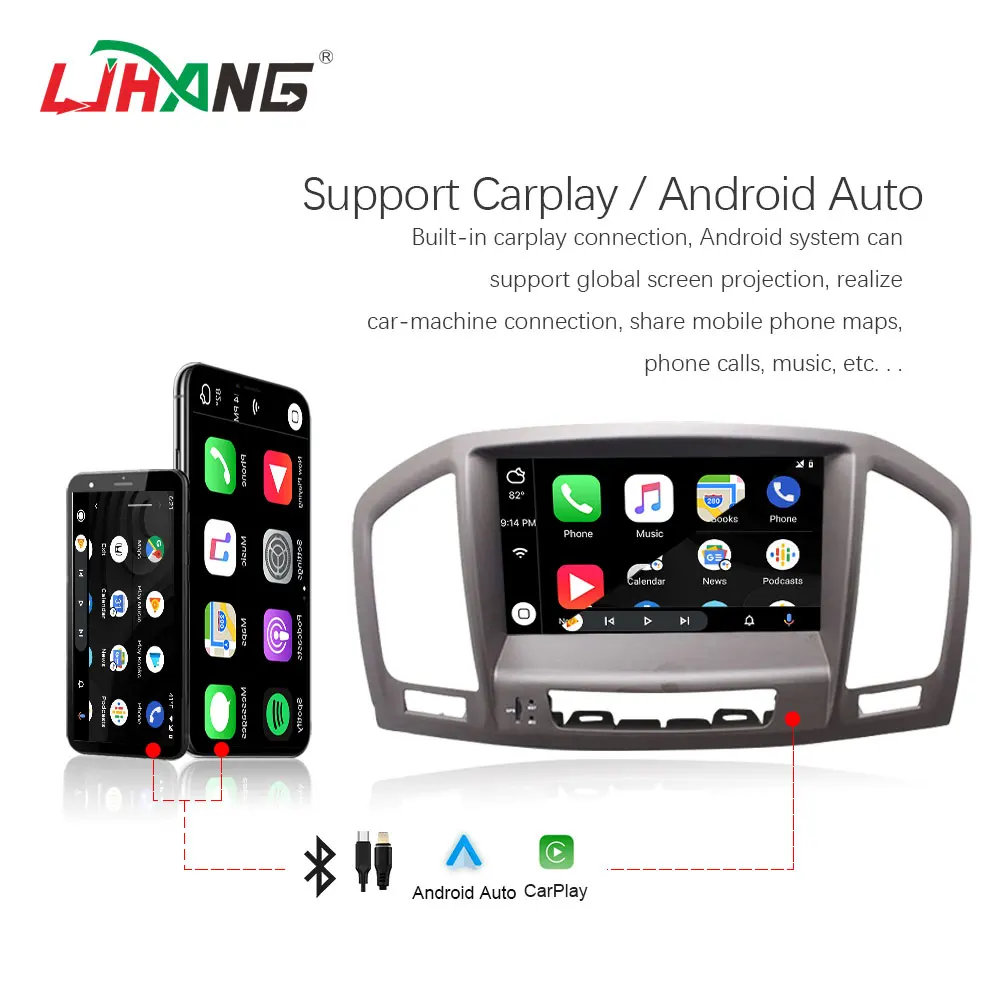 8+128G Android 12 Car DVD Player For Opel Insignia Vauxhall Buick Rega GPS 1Din Radio Multimedia GPS navigation Stereo DSP