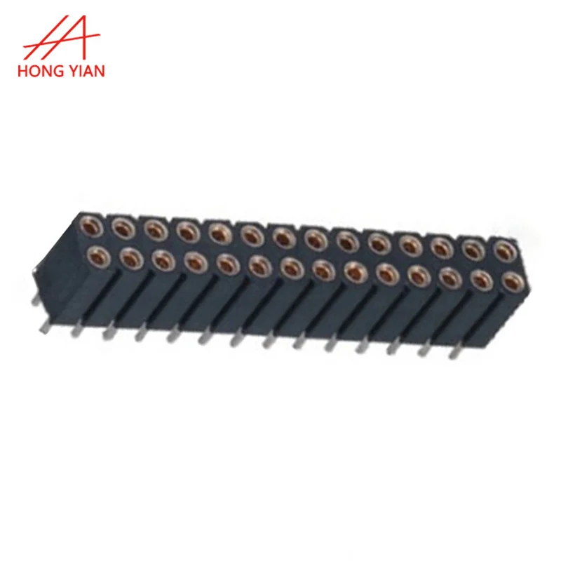 Machined Round Pin Male Female Header 1.27 2.0 2.54mm PCB Connector 4-80Pins Board to Board Round Pin Header Connector