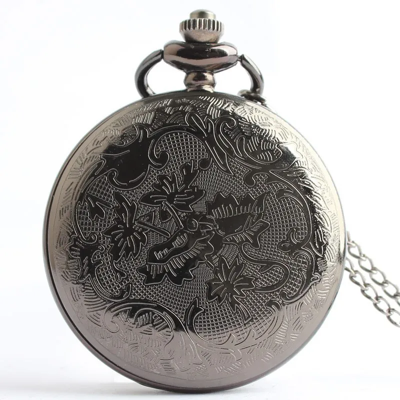 Antique Roman Style Double Hunter Skeleton Steampunk Mechanical Pocket Watch