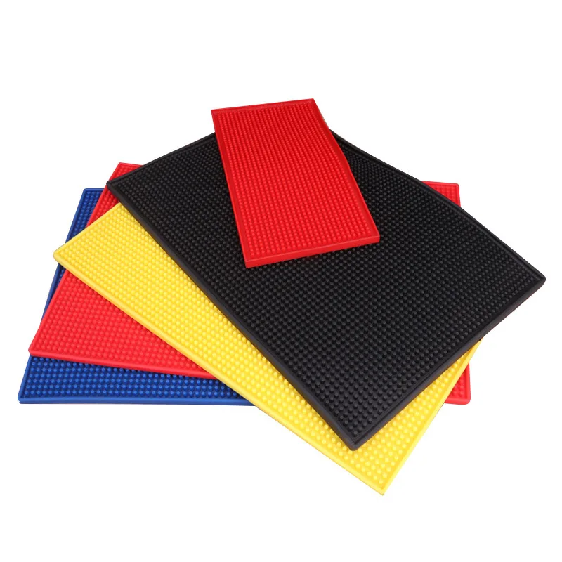 Custom Soft Rubber Bar Mat With Free Design LOGO, Rubber Bar Rail Mat, PVC Logo Bar Spill Mats Non-slip Rubber Bar mat