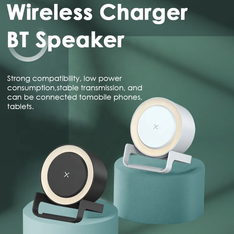 Многофункциональная Портативная Беспроводная подставка для мини-динамика с ночным светильником модное зарядное устройство мобильного телефона и
