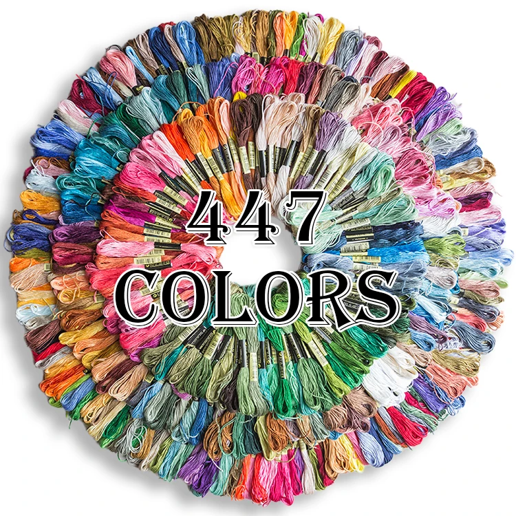 Thread cross-stitch floss embroidery 447colors 8m Sewing Embroidery Supplies Tools